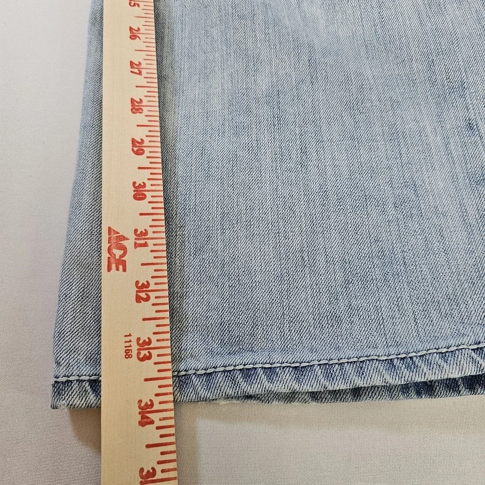 BKE By Buckle Seth Mens 34L 34x34 Light Wash Bootcut Blue Jeans Y2K 100% Cotton